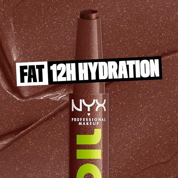 NYX PROFESSIONAL MAKEUP Fat Oil Slick Click, Lightweight, Buildable, Pigmented Vegan Lip Balm - Trending Topic