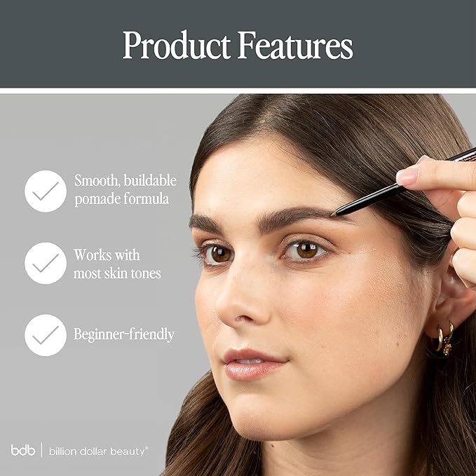 Billion Dollar Brows Universal Eyebrow Pencil – One Perfect Shade, Smudge-Proof, Waterproof, Self-Sharpening Tip, Effortless Blending, Vegan & Cruelty-Free for Flawlessly Defined Brows - 3-Pack