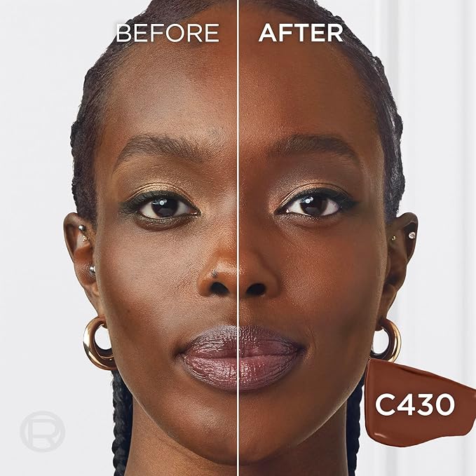 L'Oreal Paris Infallible Skin Ink 2-in-1 Foundation Concealer Hybrid Face Makeup, up to 48HR Transfer-Resistant with Buildable Light to Full Coverage, 430 Deep Cool