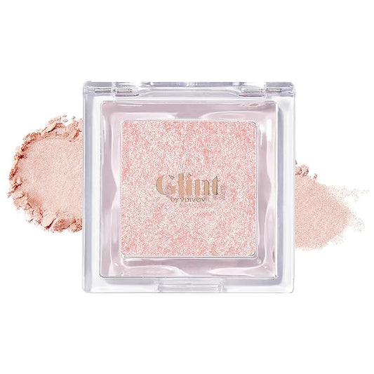 Spring Event Glint Dewy Highlighter (Pitch Moon, 0.08oz) - Luminous Glow, Infused with Micropearls, Shiny Illuminator. Rich Pigment & Silky Touch, Korean Makeup.