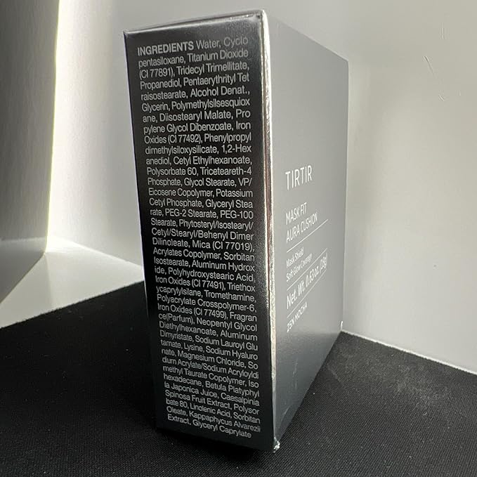 TIRTIR Mask Fit Aura Silver Cushion Foundation | Semi-glow Finish, Natural Coverage, Moisturizing, Lightweight, Korean cushion foundation (#25N Mocha, Full Size, 0.63 Fl Oz)