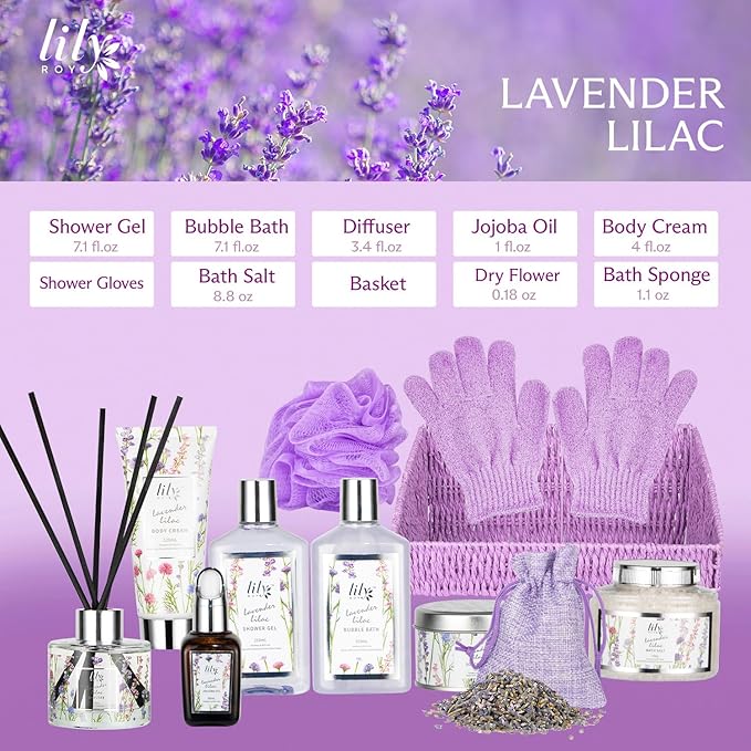 Mothers Day Gifts for Mom - Ultimate 14-Piece Aromatherapy Bath & Body Gift Set, Spa Gift Basket, Bath Collection with Bath Bomb | Christmas Birthday Gift, Perfect Present for Her & Mom All Occasions