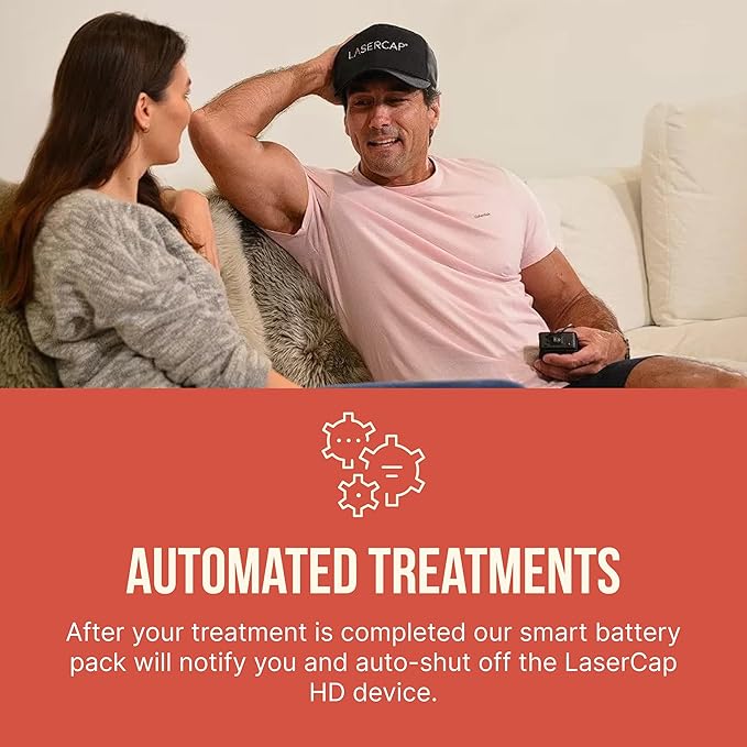 LaserCap HD 224 – Professional Red Light Therapy Cap for Hair Growth – FDA Cleared Alopecia & Thinning Hair Treatment for Men & Women – 224 Medical-Grade Lasers, Cordless Rechargeable Design