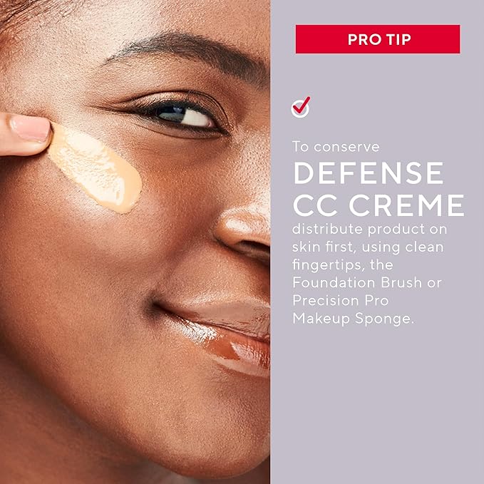 Mirabella Defense CC Creme Hydrating, Soothing Full Coverage Foundation with Mineral SPF 20, CC Cream Foundation with Sunscreen and Hyaluronic Acid Delivers Oil Control with Salicylic Acid, Dark