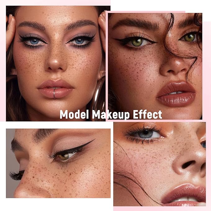 Freckle Stamp with Eyeliner Pen 2 in 1 for Natural Lifelike Faux Freckle Waterproof Fake Freckles Stain Marker for Sunkissed Makeup #Espresso&Black