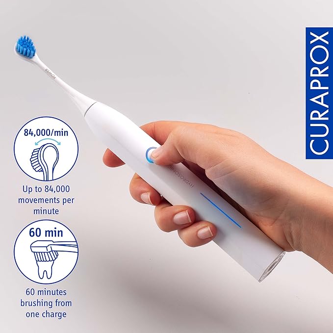 Curaprox Hydrosonic Pro Electric Toothbrush with Charger and Travel Case