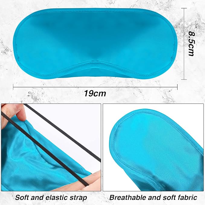 100 Pack Eye Mask Disposable Blindfolds for Games with Nose Pad Soft Eye Cover Party Pack Sleep Mask for Women Men Kids(Multi Color)