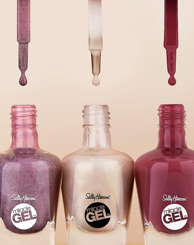 Sally Hansen Miracle Gel, Beet, Pray, Love, Long Lasting, Gel-Like Formula, No UV Lamp Needed, Opaque, Shiny Red Nail Polish