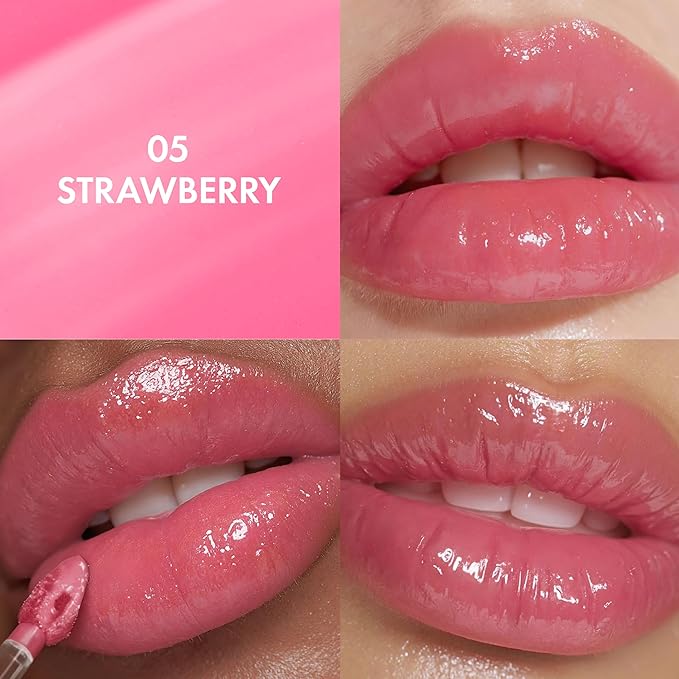 Amuse SEOUL Daisy Flower Dew Tint 05 STRAWBERRY | 35% High-moisture Water Tint, Long-lasting, Vitamin E Acetate, Moisturizing, No Peel Off, Lip Treatment, Non Sticky, Korean Lip Tint for Dry Lips