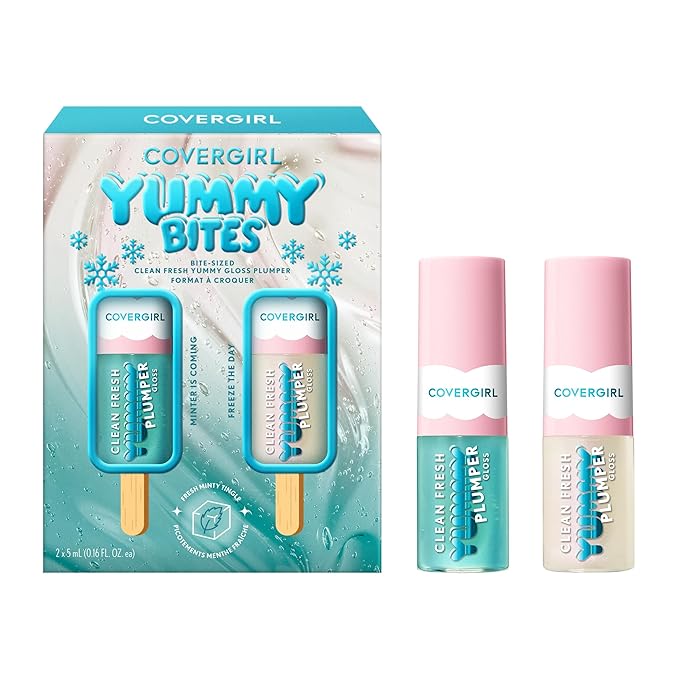COVERGIRL Clean Fresh Yummy Gloss Plumper Bite-Sized Minis Kit - Minter is Coming & Freeze the Day