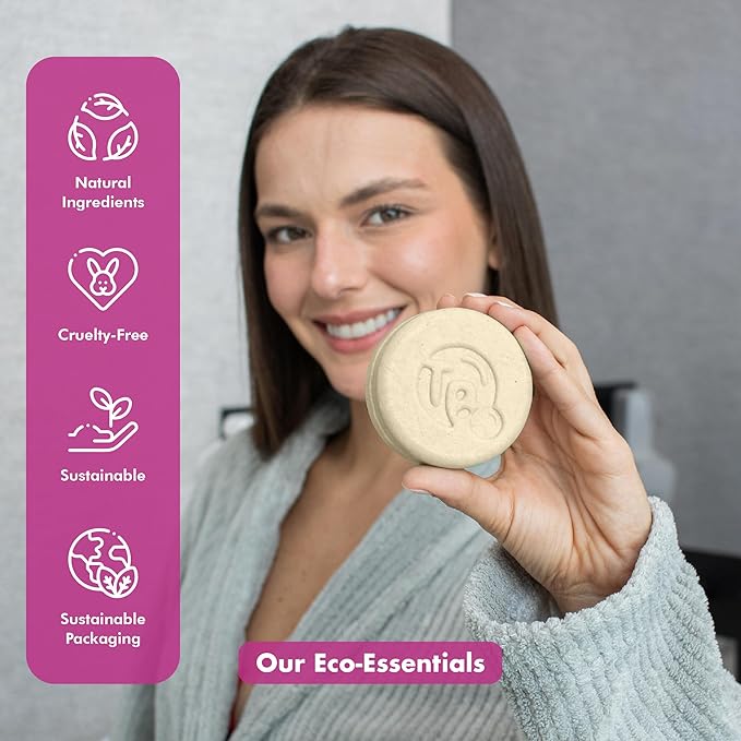 Tree Bottle Pro-Vitamin B5 + Citrus Shampoo Bar for Frizz Control - Natural Shine & Softness - Shampoo for Women and Men - Free of Parabens & Sulfates - Made in USA - 4.5oz