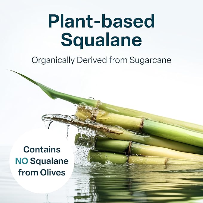 QRxLabs Squalane Oil for Face & Organic Vitamin E Oil - 2 Fl Oz, Unscented - Body & Hair Care - Fine Line & Wrinkle Treatment