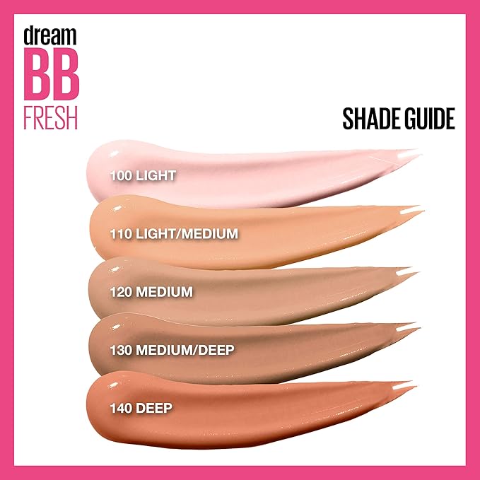 Maybelline Dream Fresh Skin Hydrating BB Cream, 8-in-1 Skin Perfecting Beauty Balm With Broad Spectrum Spf 30, Sheer Tint Coverage, Oil-Free, Deep, 1 Fl Oz