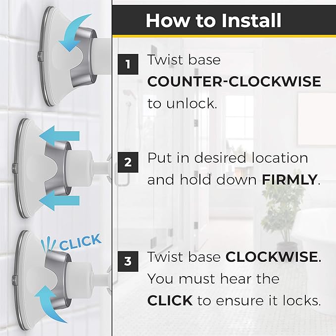 HONEYBULL Fogless Shower Mirror with Suction Mount & Swivel – Anti-Fog Acrylic Bathroom Mirror for Shaving – Built-in Razor Holder, Easy Install, Home Shower Accessory (Chrome)