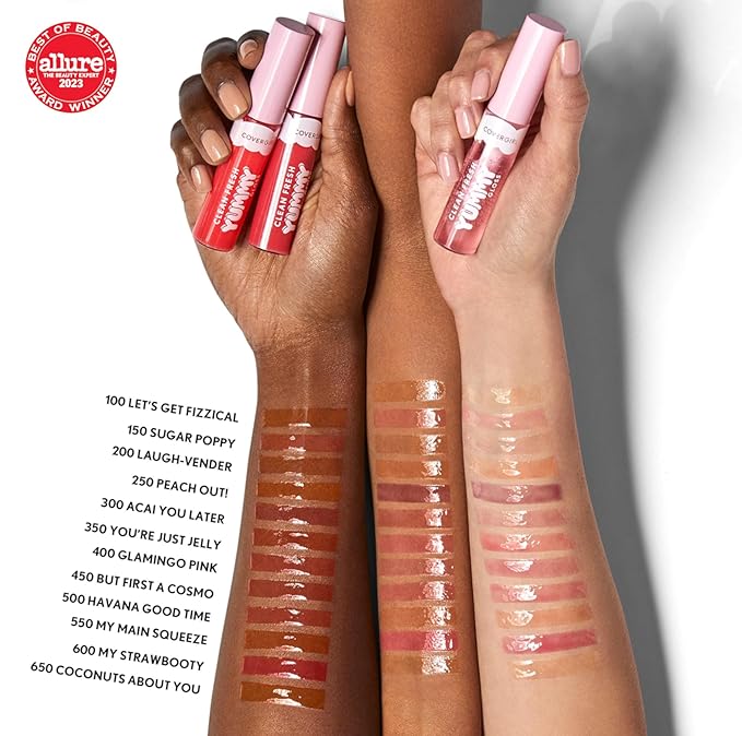 COVERGIRL Clean Fresh Yummy Lip Gloss, Sheer, Natural Scents, Vegan Formula - Youâ€™re Just Jelly