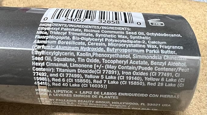 Palladio Herbal Lipstick, Rich Pigmented and Creamy, Infused with Aloe Vera, Chamomile & Ginseng, Prevents Lips from Drying, Combats Fine Lines, Long Lasting Lipstick, Smokey Rose