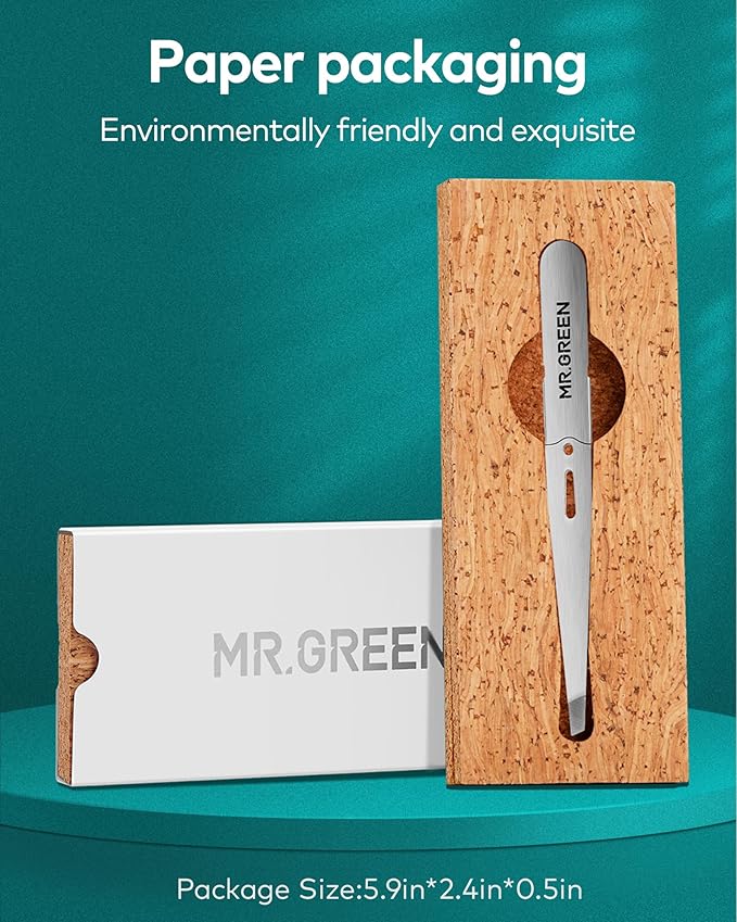MR.GREEN Tweezers For Women Facial Hair, Professional Precision Eyebrow Tweezers for Women and Men,