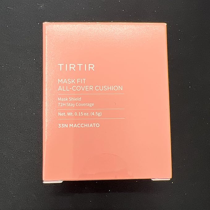[*Mini Size*] TIRTIR All Cover Pink Cushion | Korean Cushion Foundation, (#33N Macchiato, 0.15 Fl Oz)
