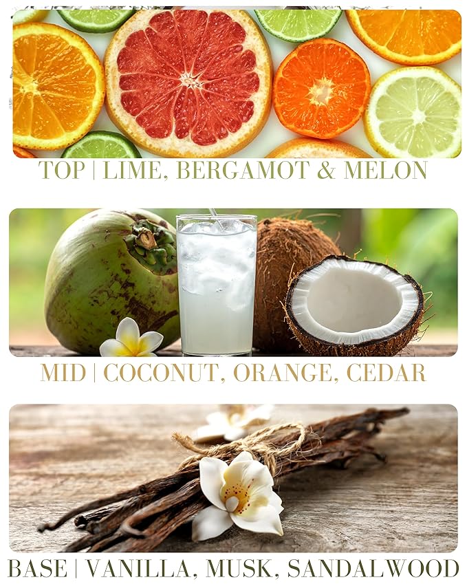 Coconut Lime Verbena Natural Hair & Body Mist Spray, Pure Essential and Fragrance Oils, Alcohol-Free, Handmade in California, 0.5Fl Oz