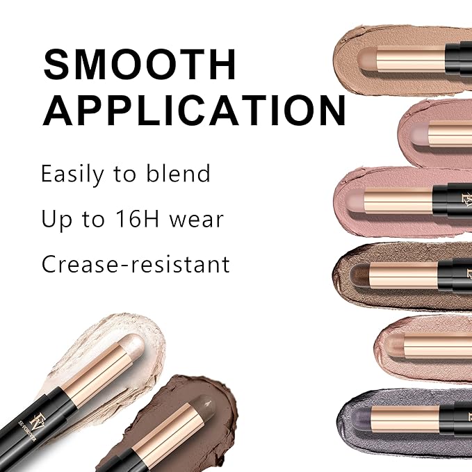 FV Cream Shimmer Eyeshadow Stick，Long Lasting & Waterproof, Multi-Use & High Pigment Eyeshadow Makeup Stick, Pearl Shimmer