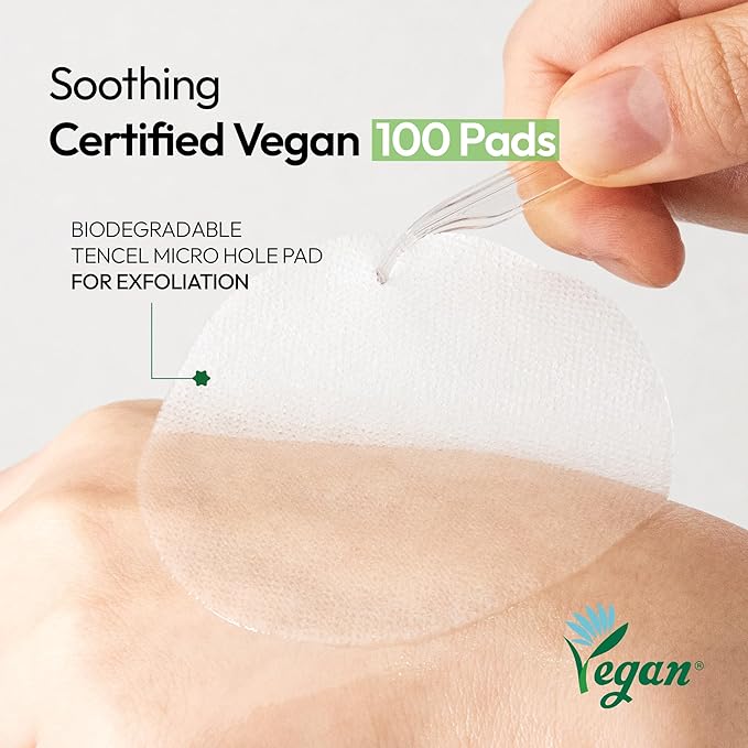 FreeGo Calm Heartleaf Daily Soothing Pad (100 Pads), K-Beauty Facial Toner Pads for Sensitive or Acne-Prone Skin, Instant Soothing Skin Repair