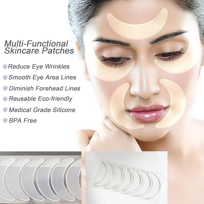 Under Eye Patches for Puffy Eyes, Hot Cold Treatment Cooling Gel Eye Pads Eye Mask for Wrinkles Dark Circles Puffiness Eye Bags，Eye Ice Pack， 6Pair