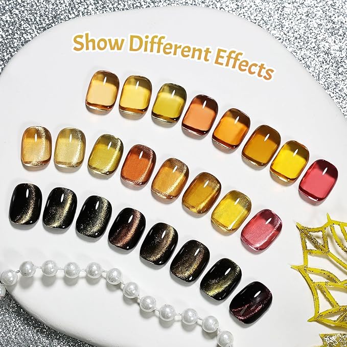 JODSONE 9 PCS Jelly Colors Gel Nail Polish Set with Base Coat Top Coat Warm Calm Stylish Jelly Gel Polish Set for Home DIY Nail Art