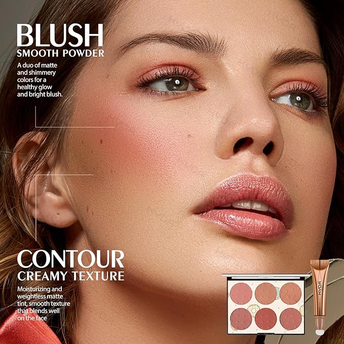 KYDA 24Pcs All In One Makeup Kit, Christmas Makeup Gift Full Kit Includ Eyeshadow,Freckle Pen,Lipstick,Lip Oil,Eyeliner,Contour, 13 Brushes, Professional Makeup Set for Women Beginners Teenager Girls