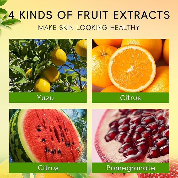 Skin Care Set for Oily/Combination Ance Skin, 5PCS Natural Fruit Skincare Kit with Salicylic Acid, Vit-C & Peptide, Birthday Gifts for Women | Oil Control | Brightening | Anti-Acne | Gift Sets