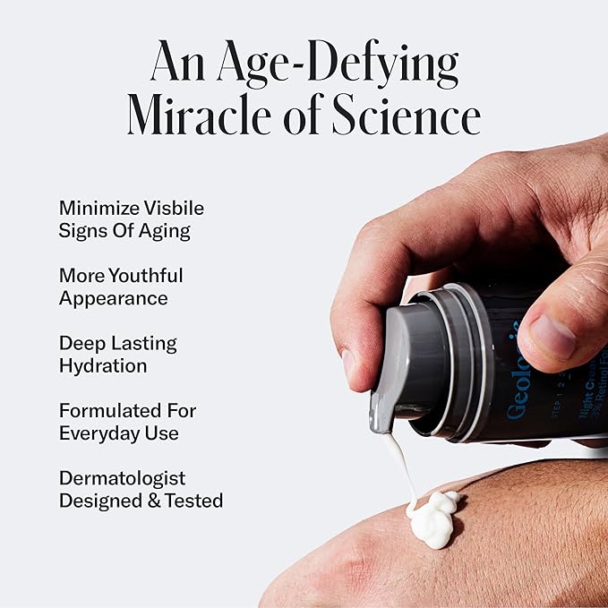 Geologie Retinol Anti-Aging Face Cream for Sensitive Skin | Beginner-Friendly .1% Retinol Formula | Effective Results | Reduces Wrinkles | For Men & Women