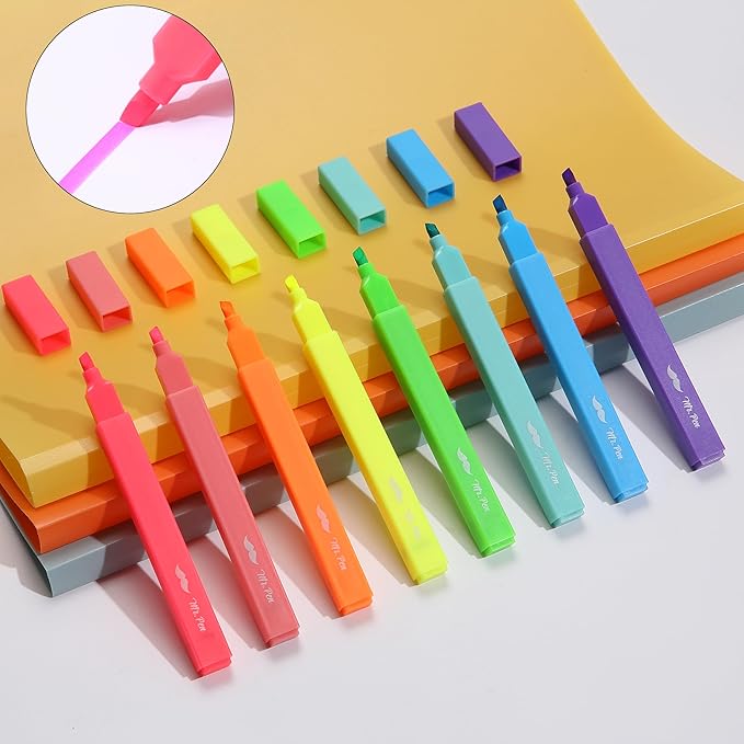 Mr. Pen- Aesthetic Highlighters, 8 pcs, Chisel Tip, Vibrant Colors, Cute Highlighters Assorted Colors, Back to School Supplies