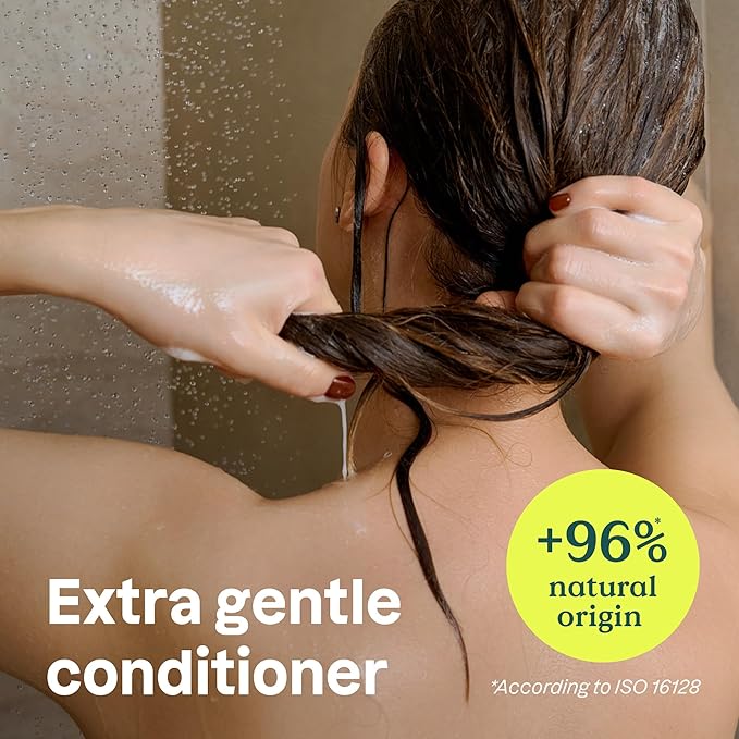 Bundle of ATTITUDE Hair Shampoo and Conditioner, Plant- and Mineral-Based Ingredients, Vegan and Cruelty-free Beauty and Personal Care Products, Unscented, 16 Fl Oz and 8 Fl Oz