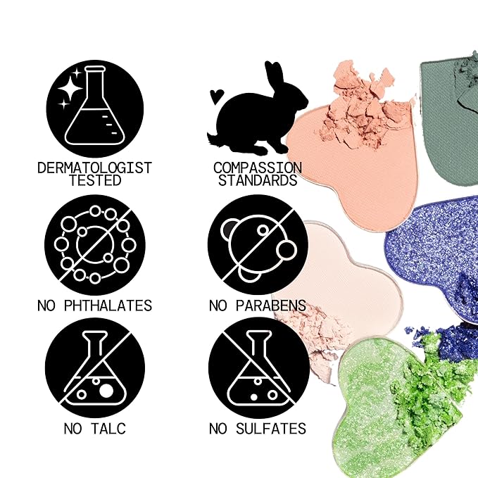 Pacifica Eyeshadow Palette – Waikiki Mineral Eyeshadow, Blendable Shimmer & Matte Shades w/Velvet Matte, Shimmer & Metallic, Cocoa Butter Infused, Talc-Free, Vegan & Cruelty-Free, 0.24 oz 10 Shades