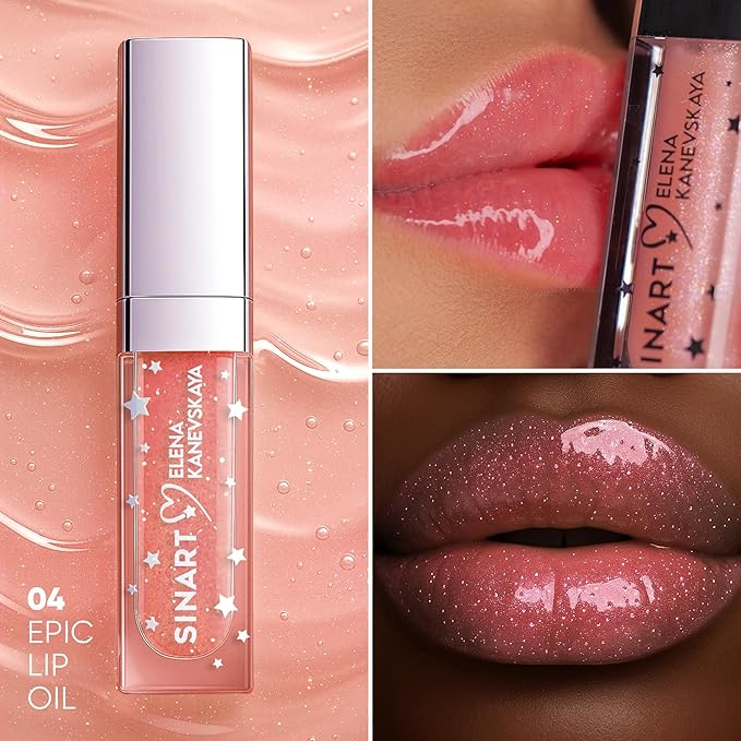 Epic Lip Oil, Moisturizing Lip Treatment, Non-Sticky Formula Lip Gloss,High Shine Finish (04)