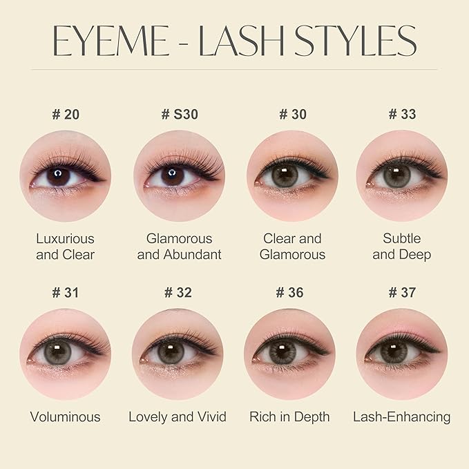 EYEME Eyelash NO.20 – 5 Set Pack with Tweezers, Voluminous False Eyelashes with Dense, Longer Center Fibers for a Bold Eye Look, Easy to Apply, Glue Not Included, K-Beauty