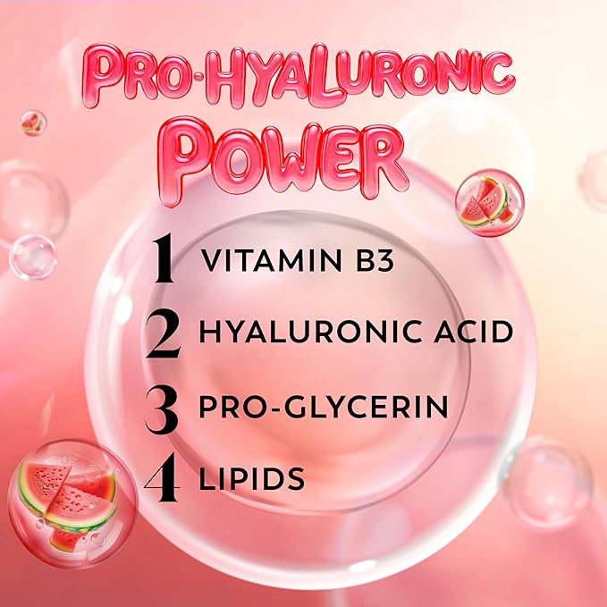 Olay Body Wash for Women, Intensely Hydrating, Pro-Hyaluronic Acid Serum Complex, Renews Moisture, Vitamin B3 Lameller Technology, For All Skin Types, Watermelon Summer Fizz Scent, 20 fl oz