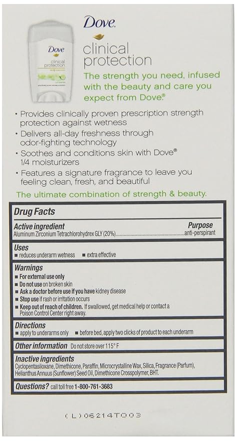 Dove Clinical Protection Antiperspirant, Cool Essentials, 1.7 Ounce (Pack of 1)
