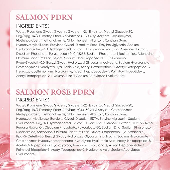 PDRN Serum, Pdrn Pink Peptide Serum, with Salmon DNA & Rose Combo Pack, Gentle Skincare for Radiance & Moisture, 30ml / 1.01 fl.oz
