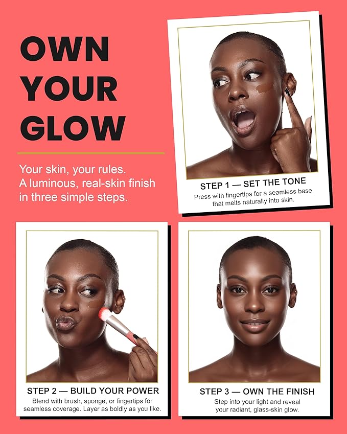 Konfident Glow Skin Tint – Spice Spirit Hydrating Oil-Free Glass-Skin Foundation, Buildable Light-to-Medium Coverage, 30 ml – Inclusive Clean Makeup for Radiant Confidence