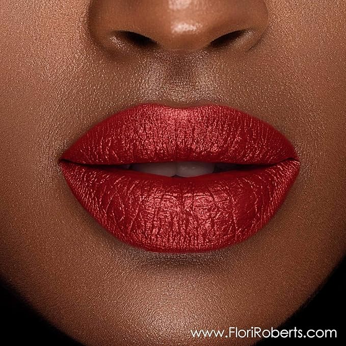 Flori Roberts Luxury Lipstick, Vibrant Lip Makeup for Women of Color or Deeper Skin Tones, Demi-Matte Texture, Hydrates and Conditions Lips