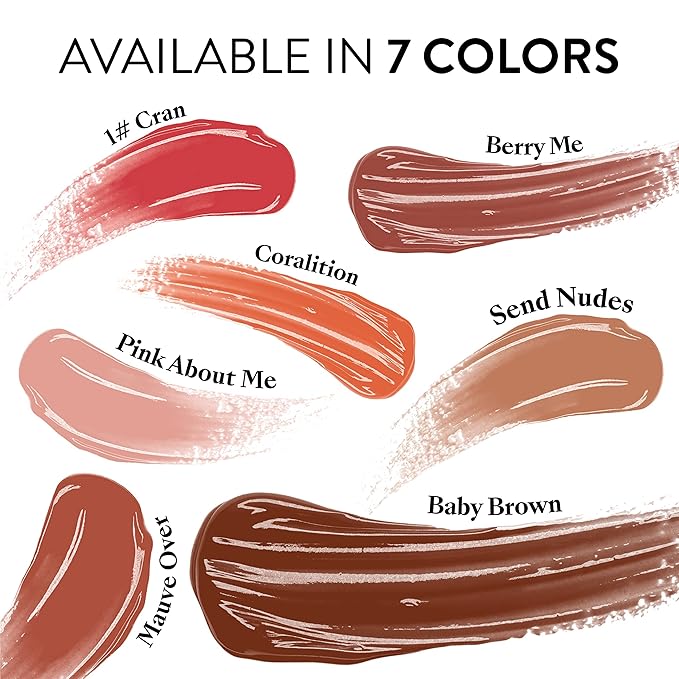 Mented Cosmetics Lip Gloss for Women Tinted Lip Balm Stain, Long Lasting Buildable Moisturizing Lipgloss Lipstick Topper, Made in USA, Cruelty Free Vegan Makeup, Berry Me