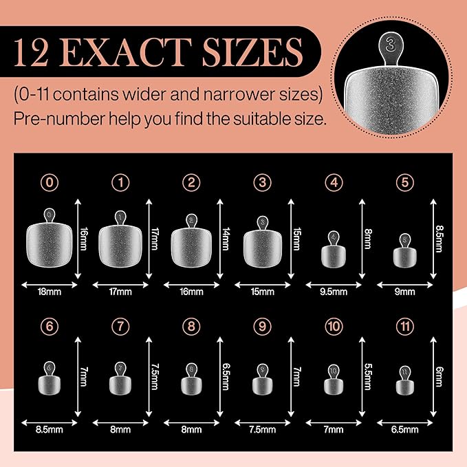 Short Toe Nail Tips Square Full Matte False Toenails Press On Nails 360pcs Smoothly Curved Toe Nail Tips for Efficient Extension Toe Acrylic Nails, 12 Sizes Artificial Toenails, Luckyfairy