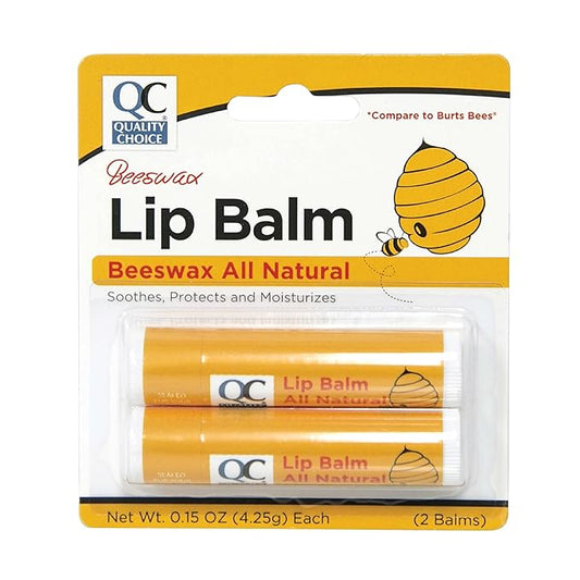 Quality Choice Beeswax Lip Balm All 0.15oz