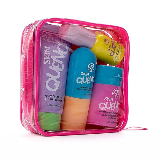 W7 Skin Quench Full Size Skincare Gift Set - Hydrating Skincare Bundle with Aloe Vera & Ceramides - Complete & Long-Lasting Moisturizing At-Home Routine
