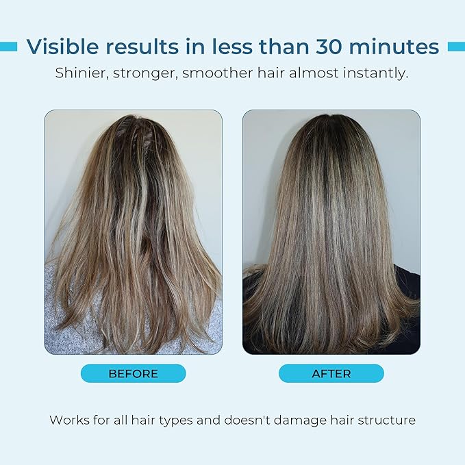 Agua de Cielo Hair Ampoules Set - Intensive Hair Treatment for Damaged Hair, Nourish, Hydrate, Repair & Energize Hair - 4 Ampoules of 10ml