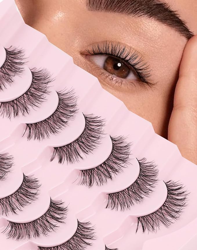 Bright-08 Mink Wispy Lashes - Natural Look, C Curl, Strip Lashes