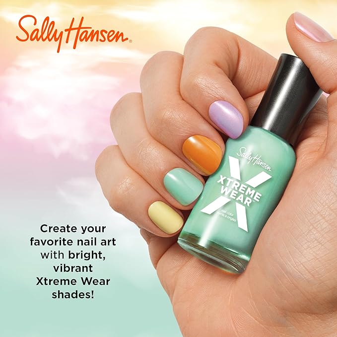 Sally Hansen Xtreme Wear, Angel Energy, Nail Polish, Doesn't Chip, Beautiful Colors, Long Lasting, Fade Resistant, Easy to Apply, 0.4oz (Pack of 2)