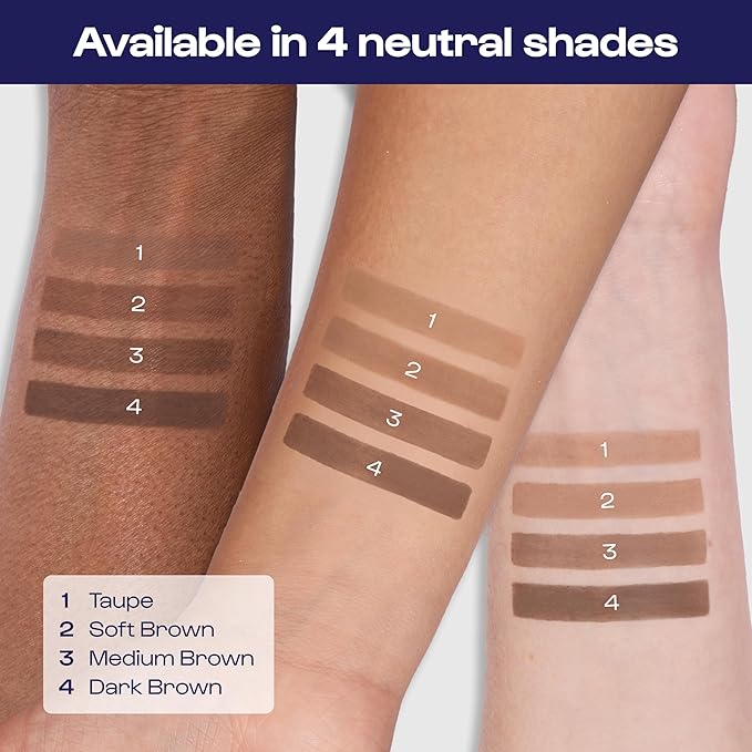 ALLEYOOP Swift Eyebrow All-In-1 Brow Definer with Built-In Sharpener & Spoolie Brush, Water & Smudge Resistant and Eyebrow Pencil for Women, Natural Matte Finish, Vegan, Cruelty-Free (Dark Brown)