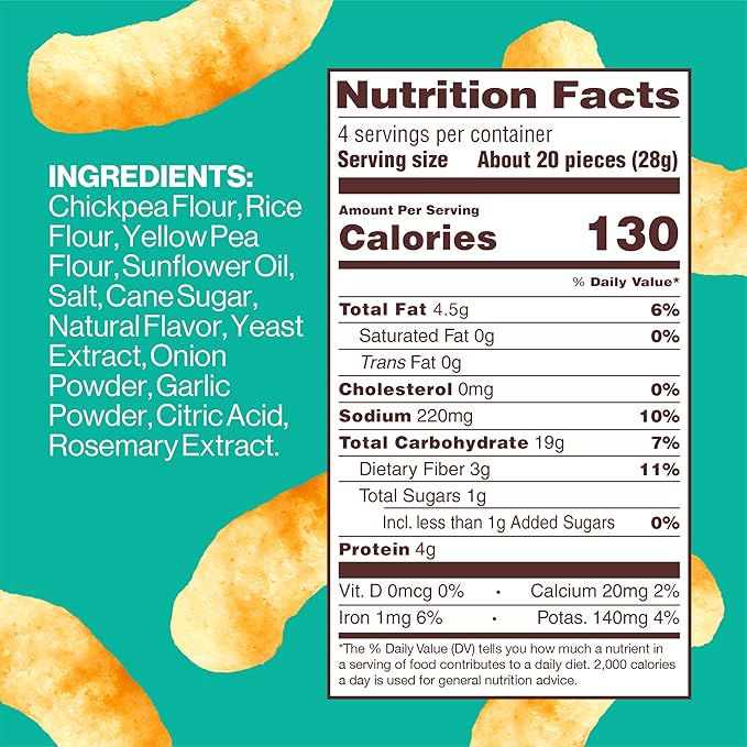 Hippeas Chickpea Puffs, Vegan White Cheddar, 4 Ounce (Pack of 2), 4g Protein, 3g Fiber, Vegan, Gluten-Free, Crunchy, Plant Protein Snacks