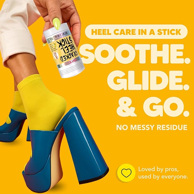 Onyx Professional Cracked Heel Repair Balm Stick, Citrus Scent, 1 Pack - Dry Heels Dry Cracked Feet Treatment, Moisturizing Heel Balm Rolls On, No Mess Like Foot Cream or Foot Lotion